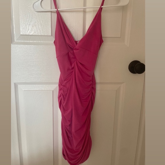 Talia Front Twist Dress in Pink - Picture 2 of 3